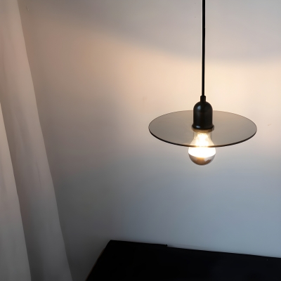 Modern Gray Glass Pendant Light with Adjustable Hanging Length