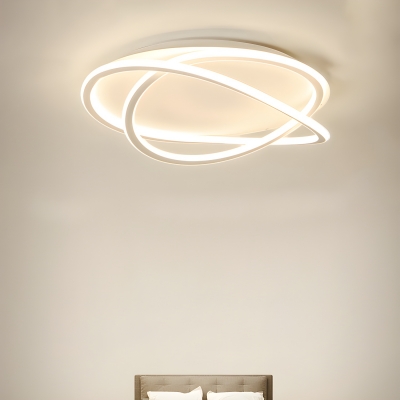 Modern LED Bulbs Flush Mount Ceiling Light with Silica Gel Lampshade for Residential Use