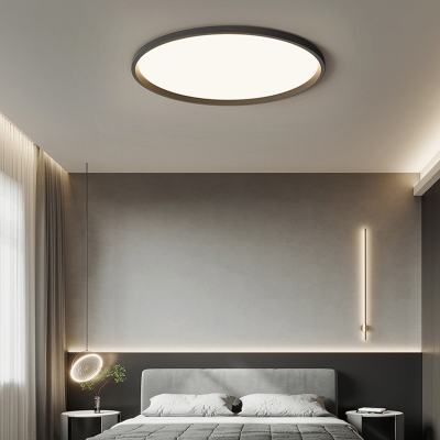 Modern Metal LED Flush Mount Close To Ceiling Light for Residential Use with Acrylic Shade