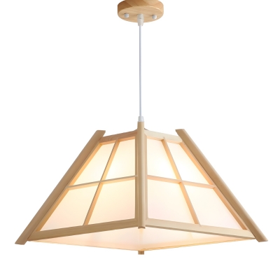 Modern Style Wood Pendant Light with Adjustable Hanging Length