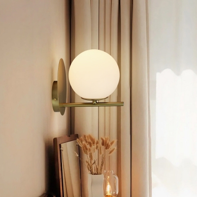 Elegant Frosted Glass Globe Wall Sconce Light for a Modern and Stylish Home Decoration