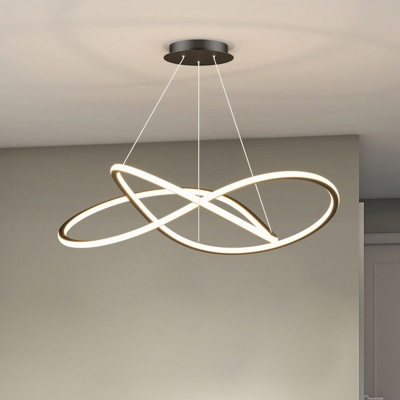 Modern Linear LED Chandelier with Adjustable Hanging Length and Acrylic Shade