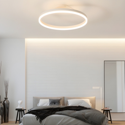 Modern Metal LED Bulb- Powered Ceiling Light with Acrylic Ambient Shade for Residential Use