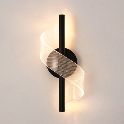 Modern Metal LED Wall Sconce with Ambience-Enhancing Acrylic Shade