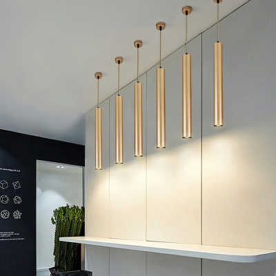 Modern Metal Pendant with Warm Light LED and Adjustable Hanging Length