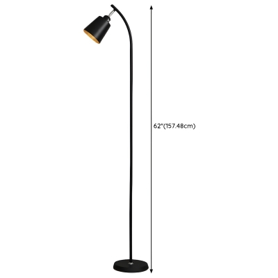 Sleek Metal Floor Lamp with Contemporary Design and LED/Incandescent/Fluorescent Light