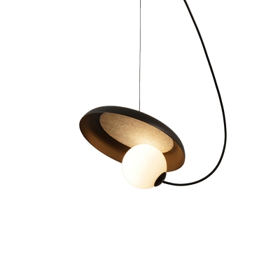 Modern Bi-pin Pendant Light in Metal with Adjustable Cord Mounting for Residential Use