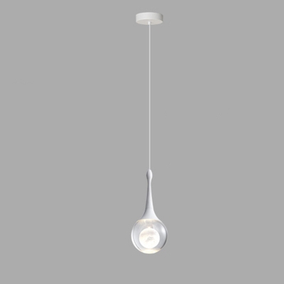 Modern LED Pendant Light with Acrylic Shade and Metal Frame for Residential Use