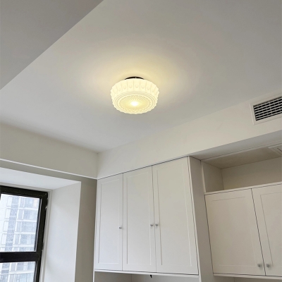 Modern Metal Flush Mount Ceiling Light with Clear Glass Shades for Residential Use