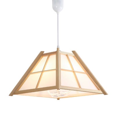 Modern Style Wood Pendant Light with Adjustable Hanging Length