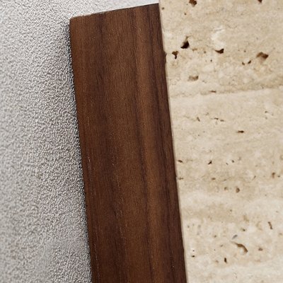 Modern Walnut Wood 1-Light Wall Sconce with Khaki Stone Shade