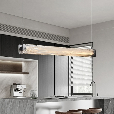 Stylish Modern 1-Light Island Pendant with Adjustable Hanging Length, Third Gear Dimmable