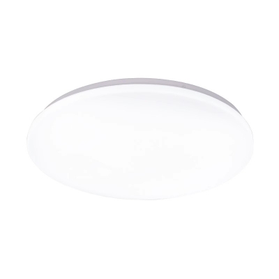 White Modern Metal LED Bulb Close  To Ceiling Light with Acrylic Shade for Residential Use