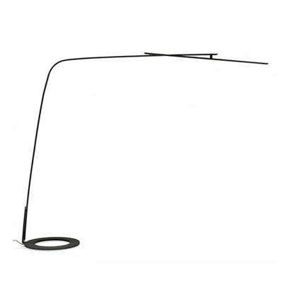 Contemporary Black Metal LED Floor Lamp with Plug In Electric Power Source