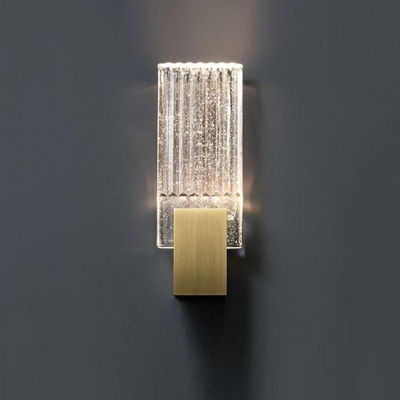 Elegant LED Crystal 1-Light Modern Wall Sconce with Clear Shade