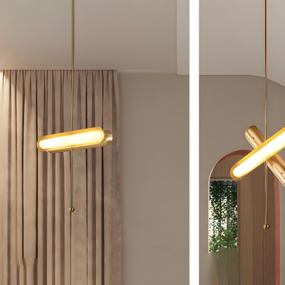 Modern Gold Pendant with Clear Glass Shade and Adjustable Hanging Length for Elegant Residential Use