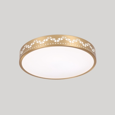 Modern LED Flush Mount Close To Ceiling Light in Warm/White/Neutral Light with Acrylic Shade