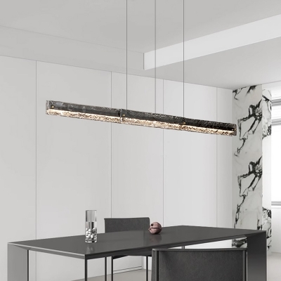 Modern LED Pendant Light with Adjustable Hanging Length and Glass Shade