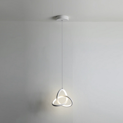Modern Metal Pendant Light with Adjustable Hanging Length and Silica Gel Shade