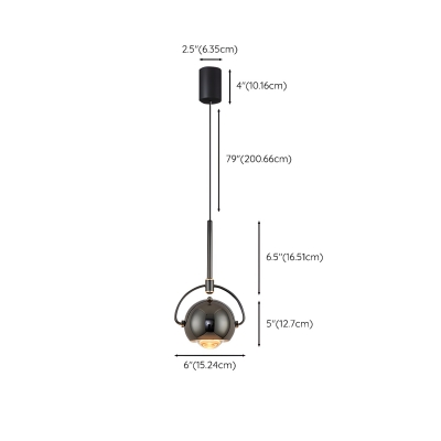 Modern Metal Pendant with LED Bulb, Cord Mounting, and Adjustable Hanging Length