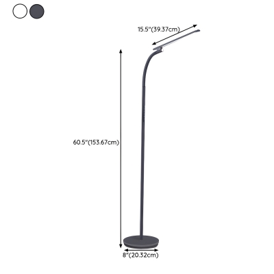 Sleek Aluminum Dimmable LED Floor Lamp with Remote Control for Modern Homes
