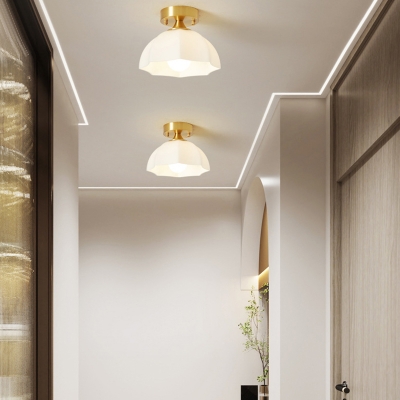 Elegant Gold Hardwired 1-Light Wall Sconce with Glass Shade - Modern Lighting