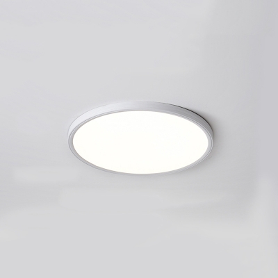 Modern Close To Ceiling Light with 3 Color Light, LED Bulbs, and Aluminum Shade