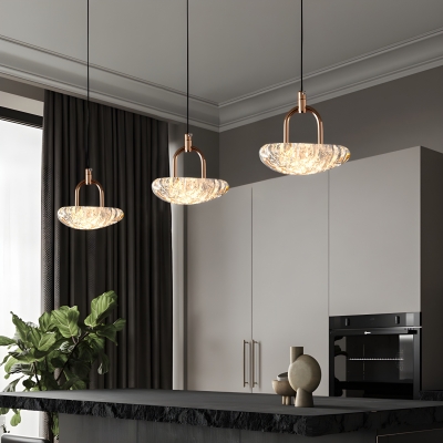 Modern Pendant Light with Adjustable Hanging Length and Clear Acrylic Shade