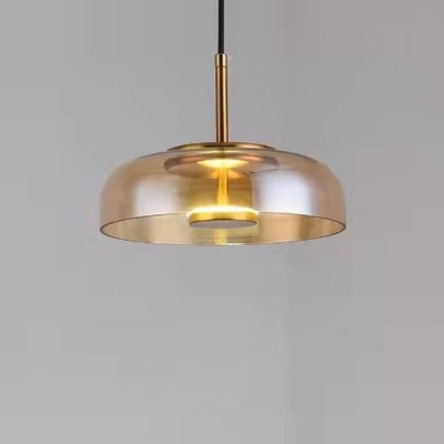 Sleek LED Pendant Light in Modern Style with Clear Glass Shade for Direct Wired Electric Use