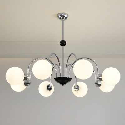 Sparkling Glass Modern Chandelier with Adjustable Hanging Length, Perfect for Stylish Home Decor