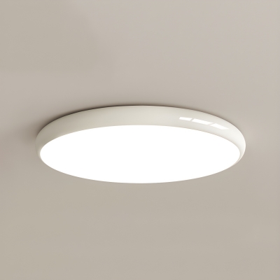 White Modern LED Flush Mount Ceiling Light with Ambience Ambient Light Direction