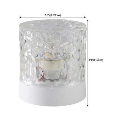 Modern Acrylic Remote Control Table Lamp with 3 Color Light and USB Rechargeable Power Source