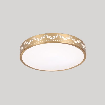 Modern LED Flush Mount Close To Ceiling Light in Warm/White/Neutral Light with Acrylic Shade