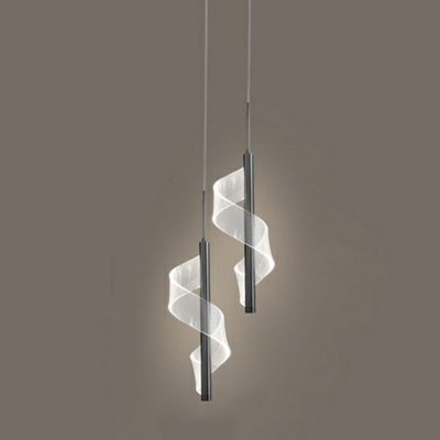 Modern LED Pendant Light with Adjustable Hanging Length for Residential Use and White Light