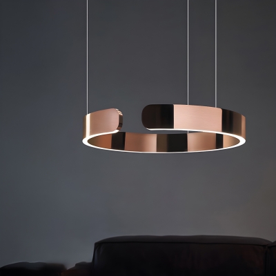 Modern Metal Chandelier with Adjustable Hanging Length and Acrylic Shade for Stylish Home Lighting
