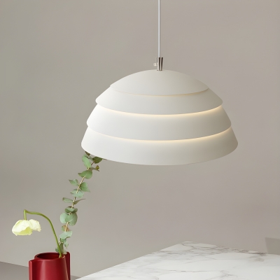 Modern Metal Pendant with Adjustable Hanging Length and Iron Shade for Residential Use