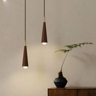 Modern Wooden Pendant Light with Adjustable Hanging Length for Living Room