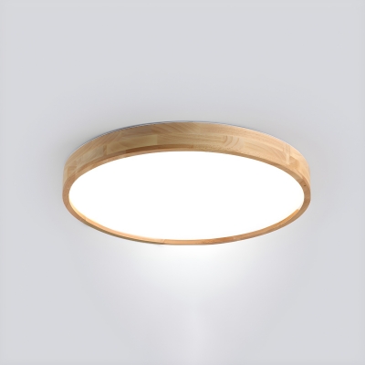 Unique Wooden Flush Mount Ceiling Light with Acrylic Shade for Modern and Elegant Interior