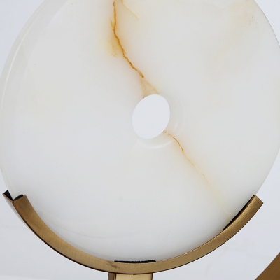 White Modern Table Lamp with Black Base - 1 Light LED/Incandescent/Fluorescent
