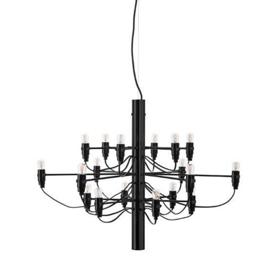 Gold Modern Chandelier with LED-Compatible and Adjustable Length