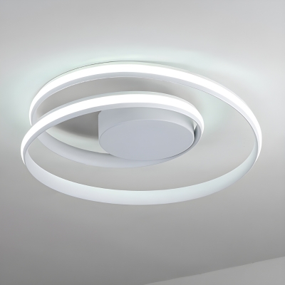 Modern LED Metal Close To Ceiling Light with Silica Gel Shade