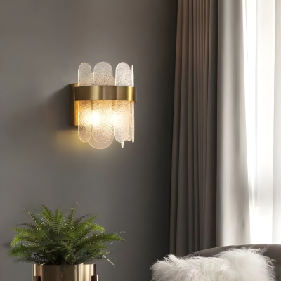 Modern Steel 1-Light Bi-pin Wall Lamp with White Glass Shade