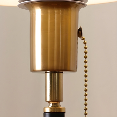 Elegant Metal Table Lamp with Modern Glass Shade for Bedroom