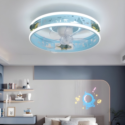 Kids' Ceiling Fan with Stepless Dimming LED Lights and Remote Control – Perfect for Homes
