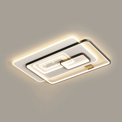Modern LED Close To Ceiling Light with Dimming, Metal Construction and Acrylic Shade