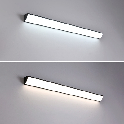 Modern LED Metal Wall Lamp with Clear Acrylic Shade for Residential Use