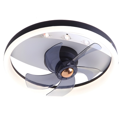 Stepless Dimming Modern Ceiling Fan with Remote Control, Plastic 5 Blade Design for Residential Use