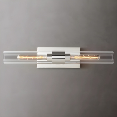 Stunning Clear Glass LED Wall 2-Light Sconce for Modern Home Decor