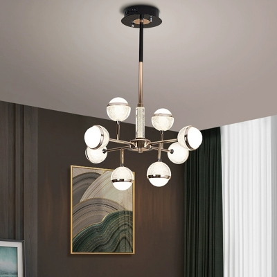 Modern LED Bulbs Chandelier with Acrylic Shade in Warm, Neurtal, and White Lights