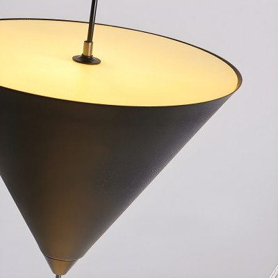 Modern Metal Pendant Light with Warm Light and Plastic Shade, Adjustable Hanging Length